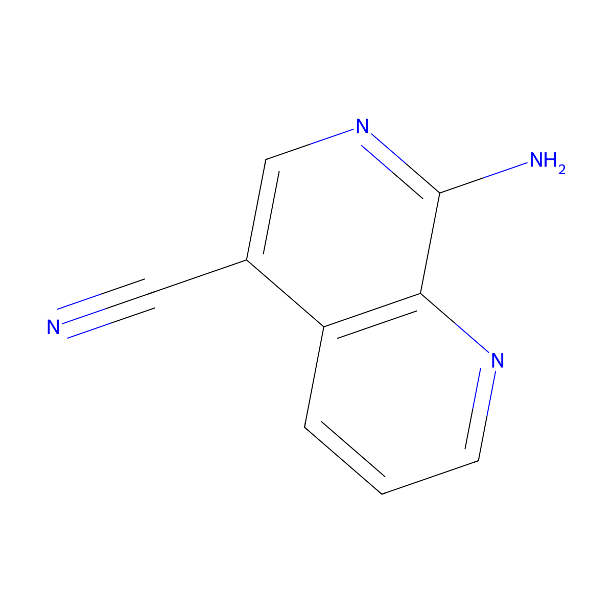 8-Amino-1,7-naphthyridine-5-carbonitrile molecular structure, CAS 1706448-39-6