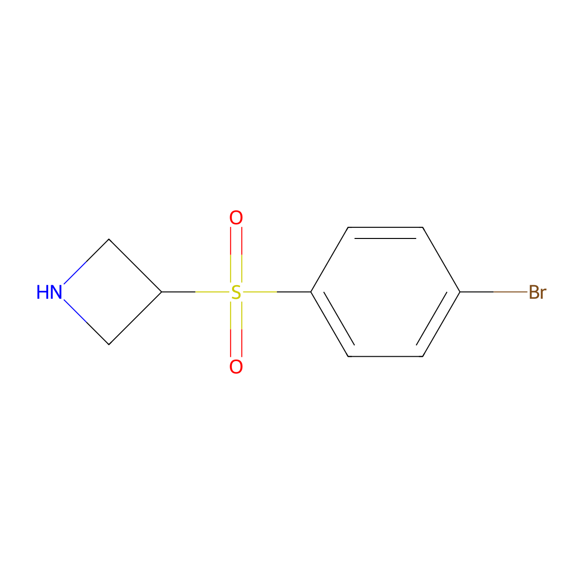 3-((4-Bromophenyl)sulfonyl)azetidine molecular structure, CAS 1706448-67-0