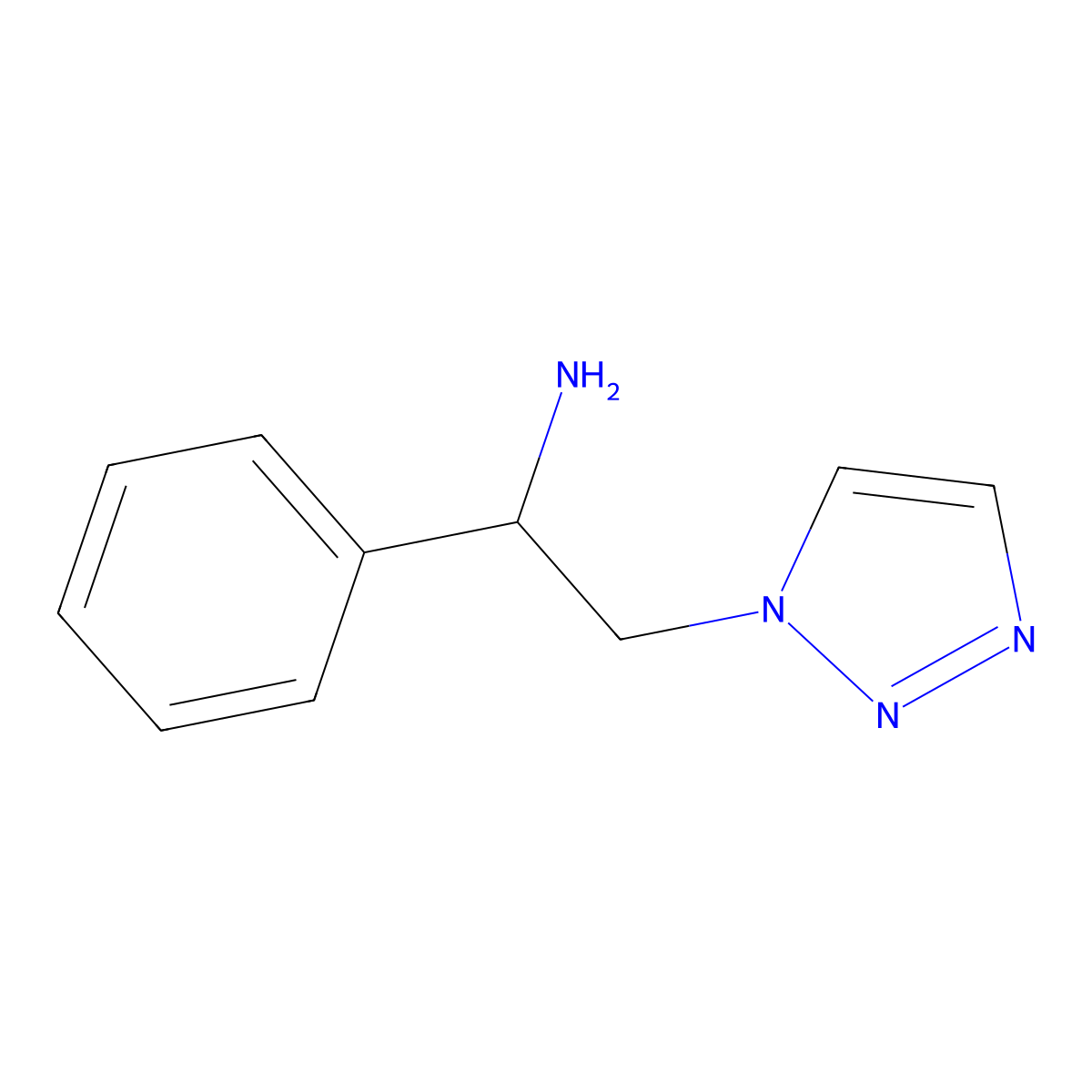 1-phenyl-2-(1H-1,2,3-triazol-1-yl)ethan-1-amine molecular structure, CAS 1706448-79-4