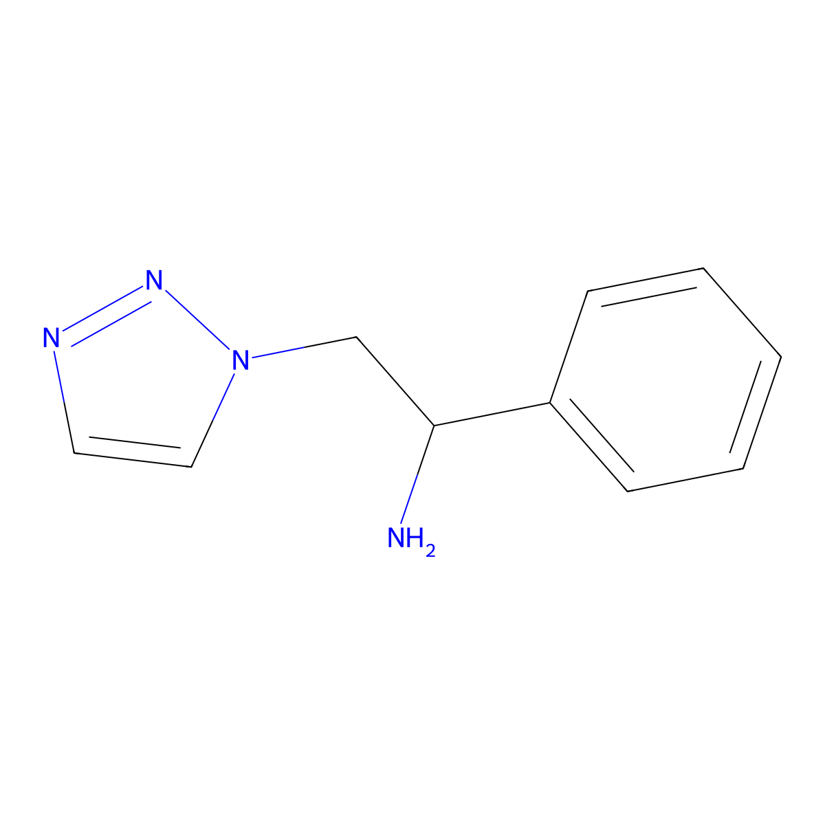 1-phenyl-2-(1H-1,2,3-triazol-1-yl)ethan-1-amine molecular structure, CAS 1706448-79-4
