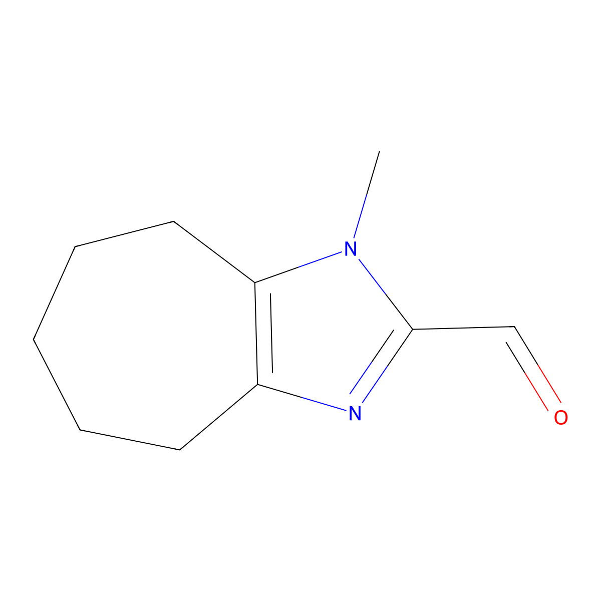 1-Methyl-1,4,5,6,7,8-hexahydrocyclohepta[d]imidazole-2-carbaldehyde molecular structure, CAS 1706449-28-6