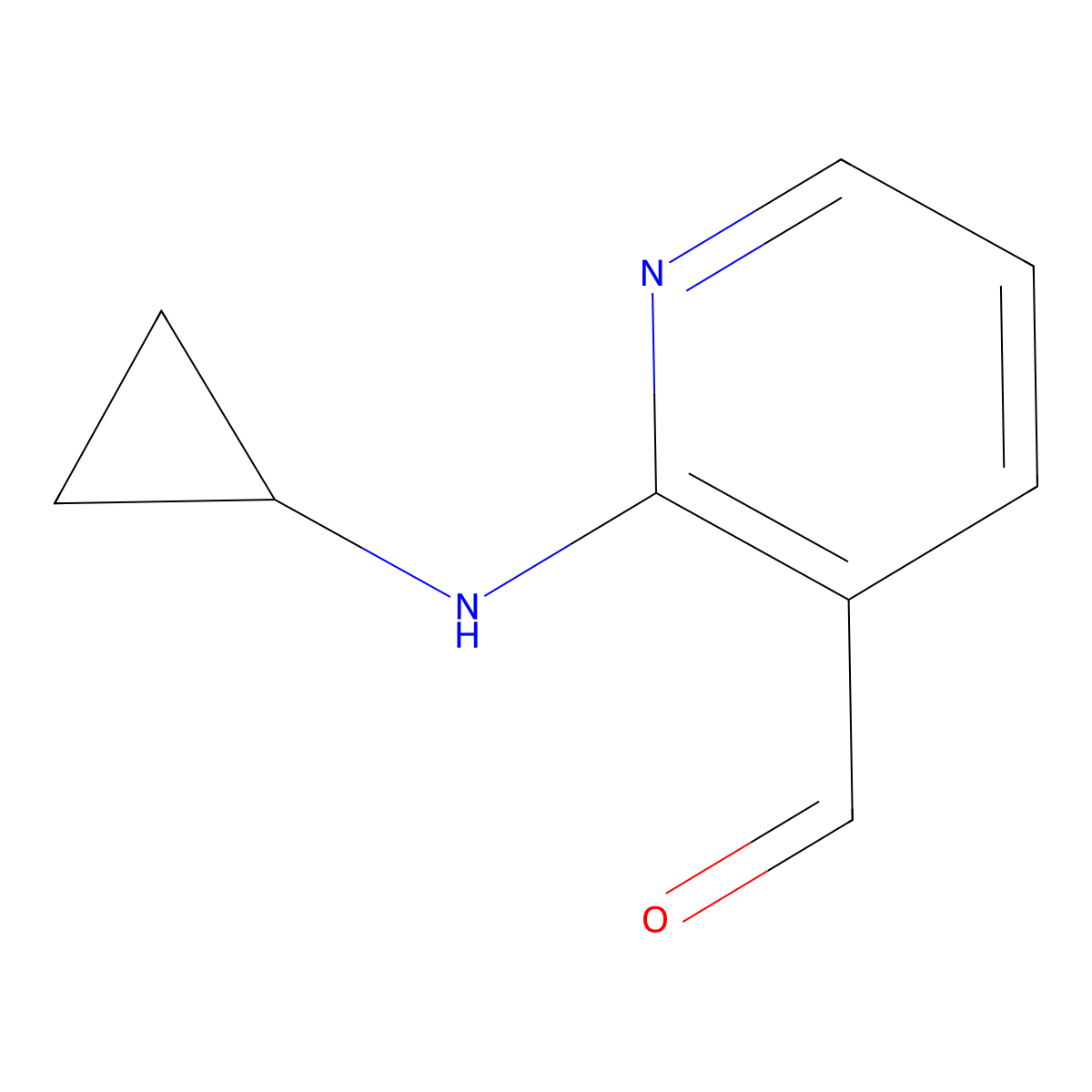 2-(Cyclopropylamino)nicotinaldehyde molecular structure, CAS 1706449-53-7