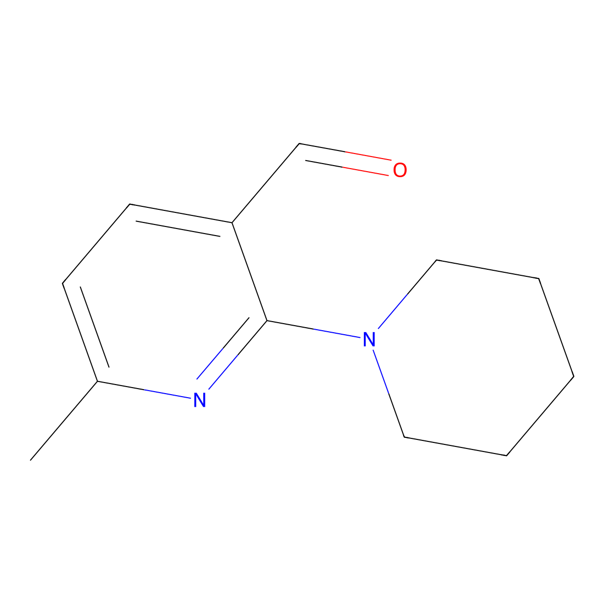 6-Methyl-2-(piperidin-1-yl)nicotinaldehyde molecular structure, CAS 1706449-73-1