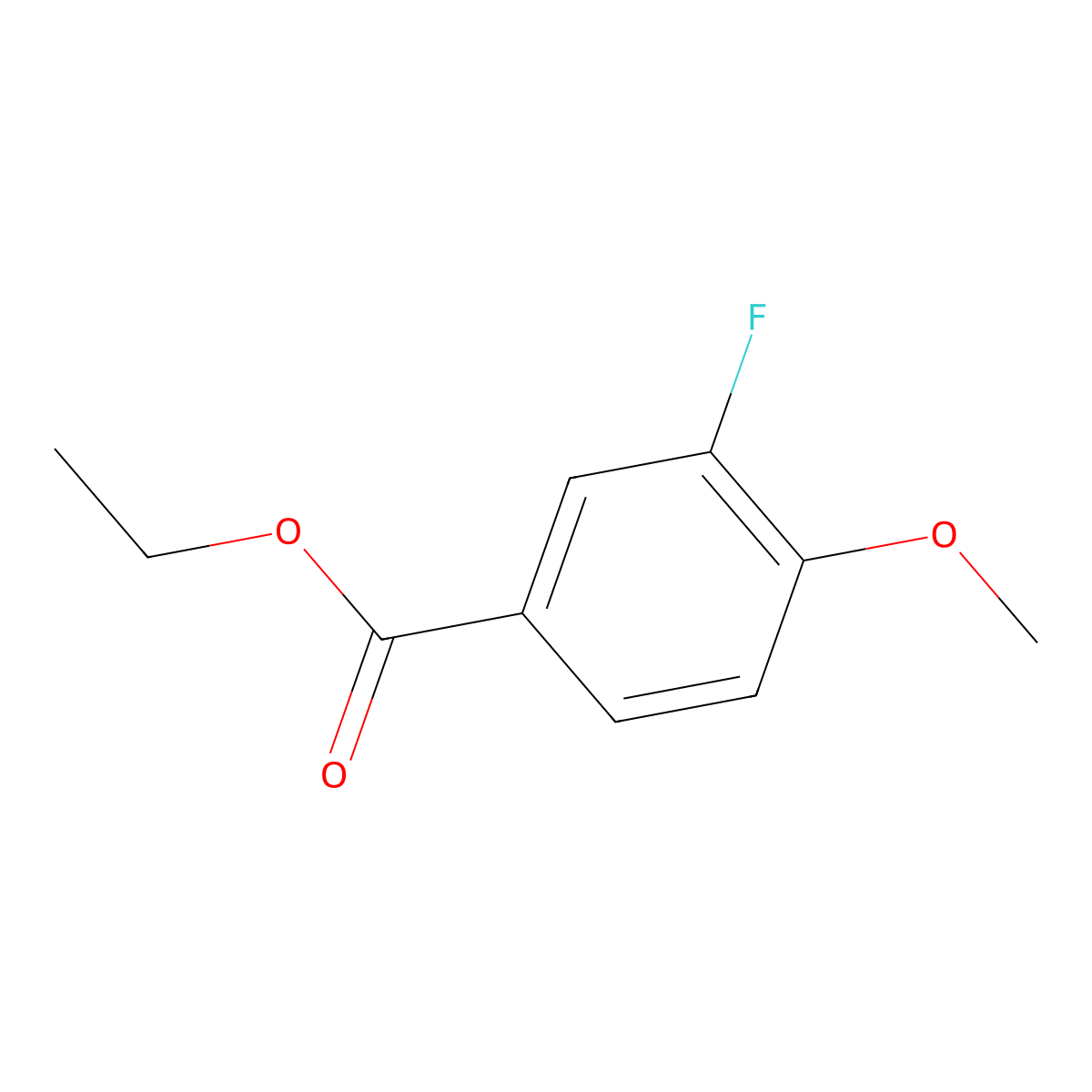 Ethyl 3-fluoro-4-methoxybenzoate molecular structure, CAS 170645-87-1