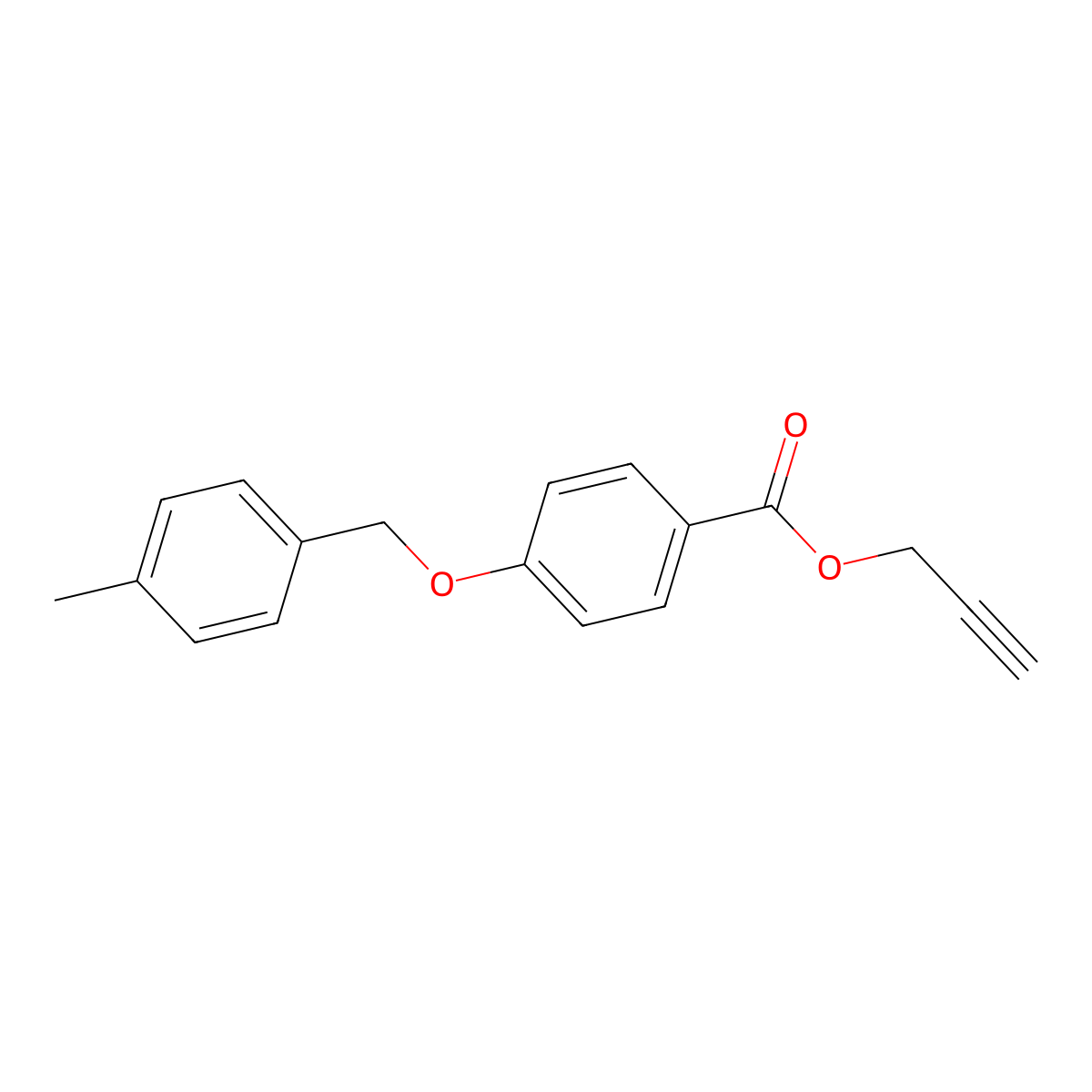 Prop-2-yn-1-yl 4-((4-methylbenzyl)oxy)benzoate molecular structure, CAS 1706450-00-1