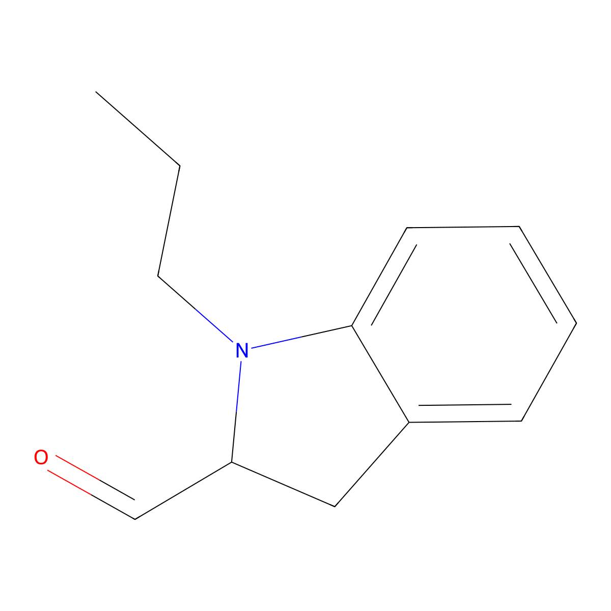 1-Propylindoline-2-carbaldehyde molecular structure, CAS 1706450-06-7