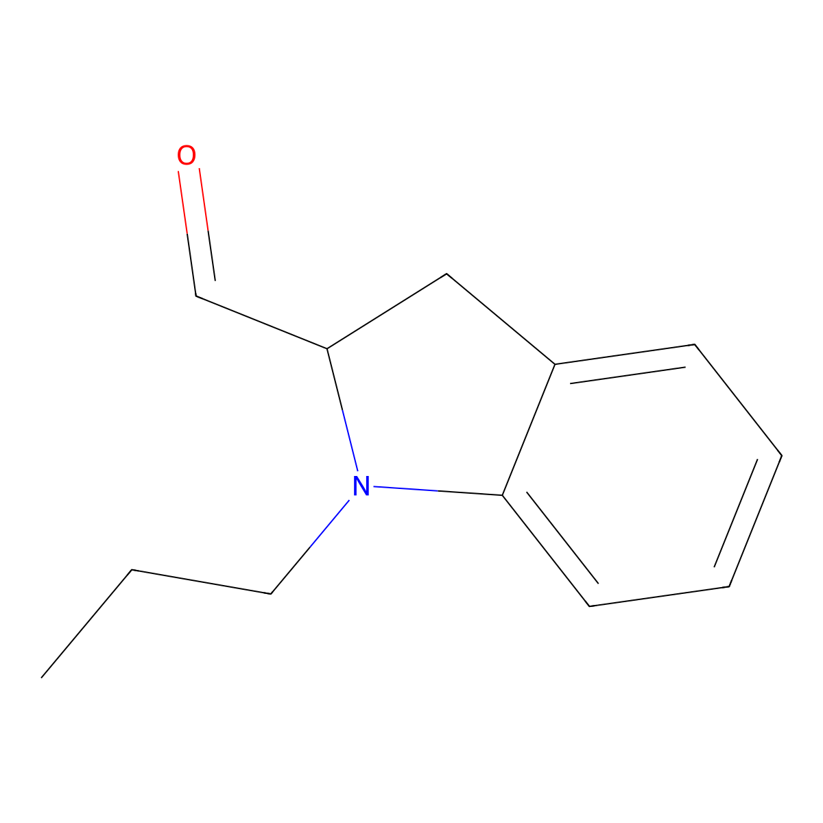 1-Propylindoline-2-carbaldehyde molecular structure, CAS 1706450-06-7