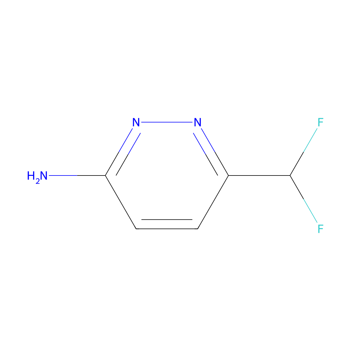 6-(Difluoromethyl)pyridazin-3-amine molecular structure, CAS 1706450-11-4