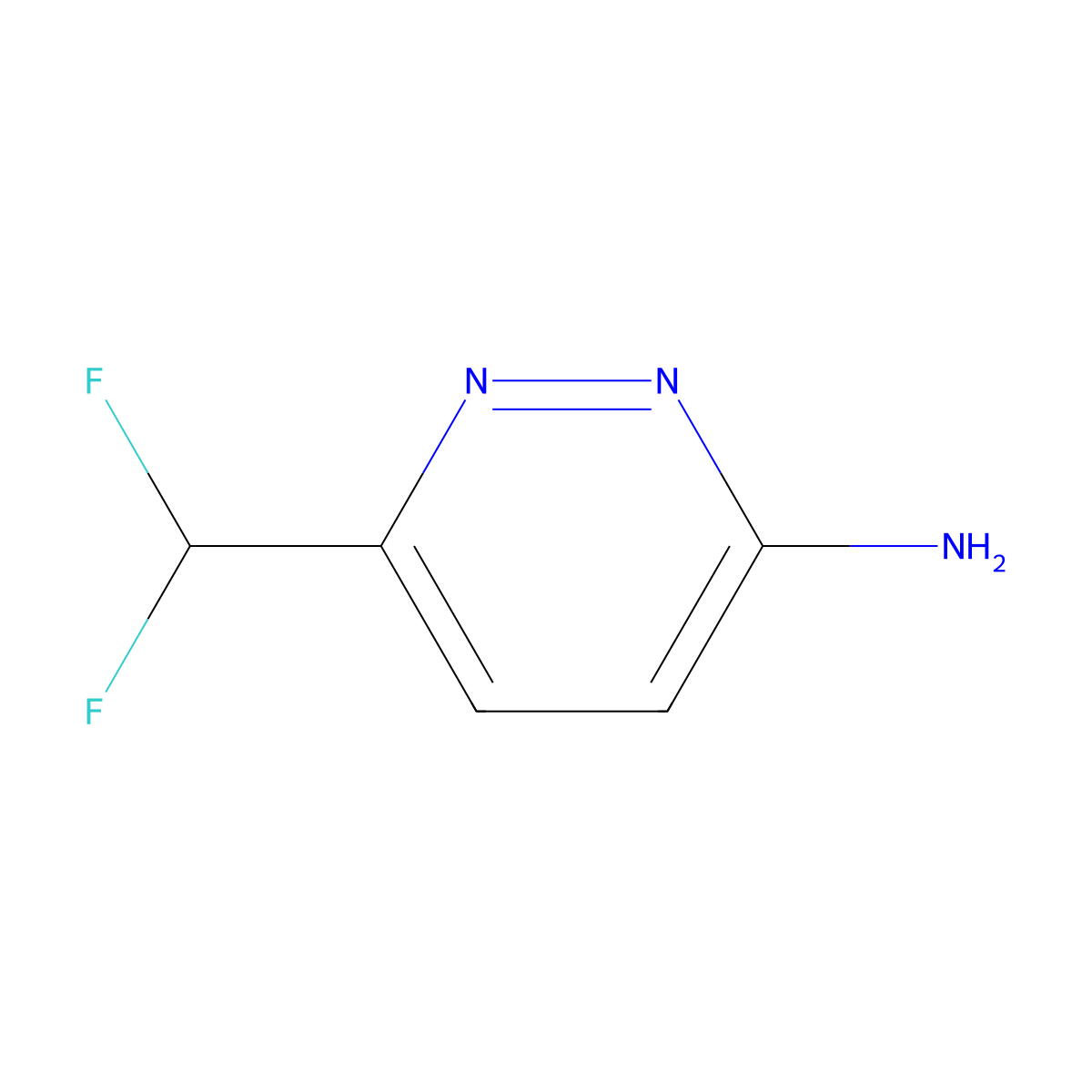6-(Difluoromethyl)pyridazin-3-amine molecular structure, CAS 1706450-11-4