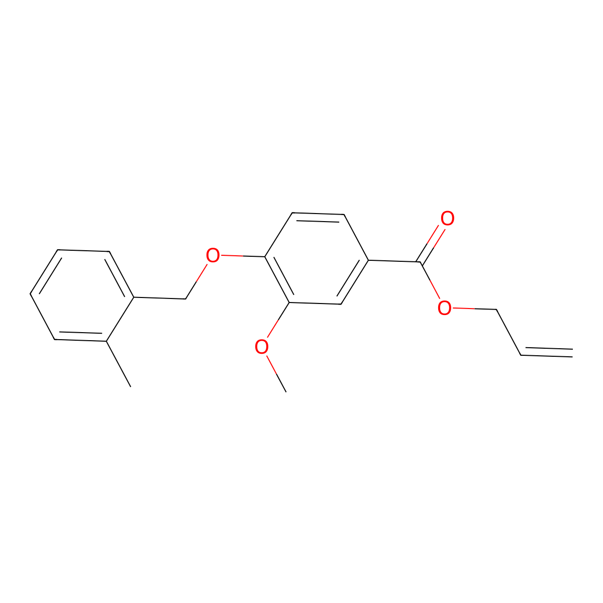 Allyl 3-methoxy-4-((2-methylbenzyl)oxy)benzoate molecular structure, CAS 1706450-18-1