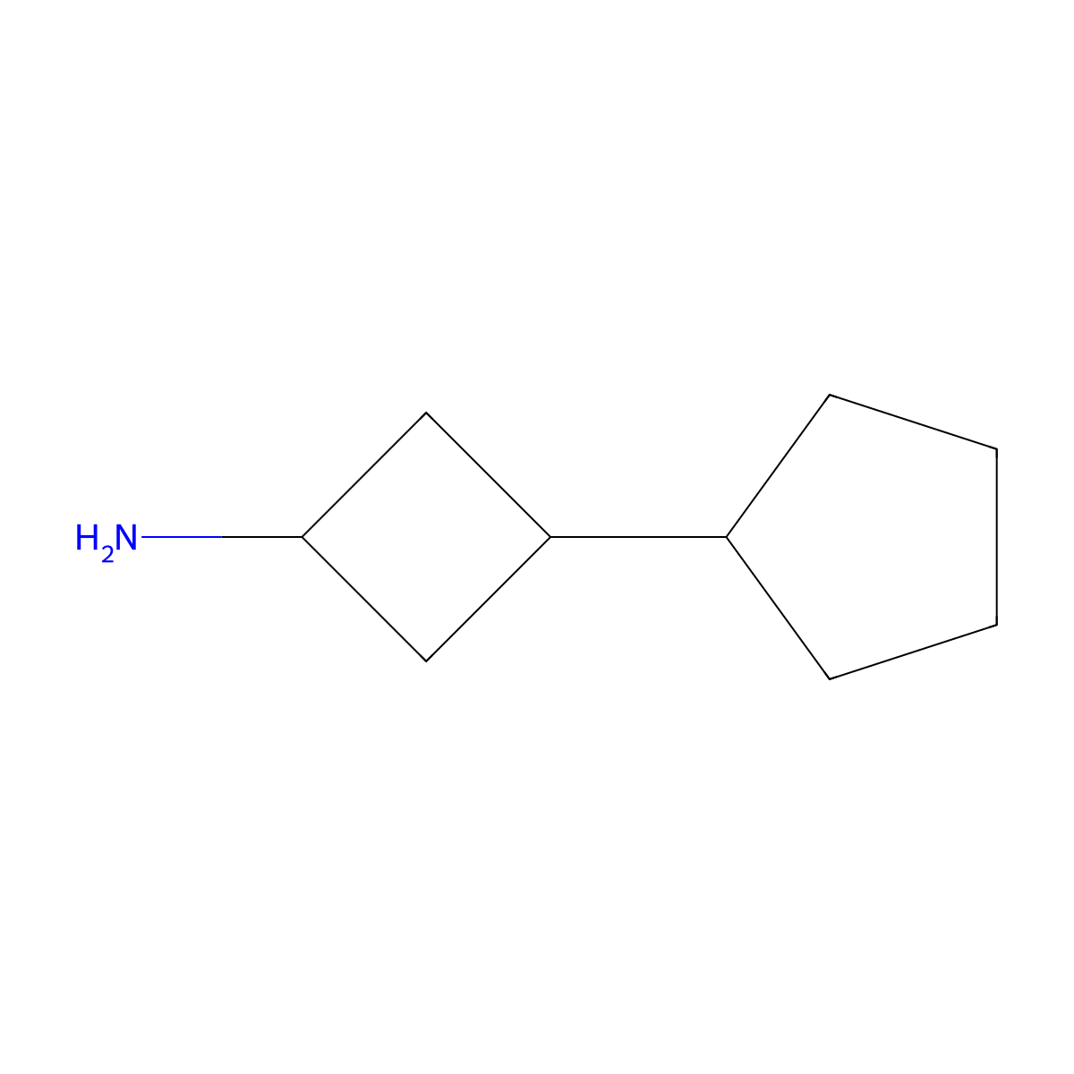 3-Cyclopentylcyclobutan-1-amine molecular structure, CAS 1706450-32-9