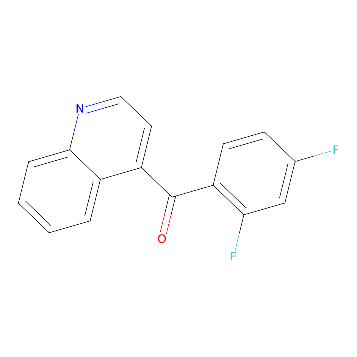 4-(2,4-Difluorobenzoyl)quinoline molecular structure, CAS 1706450-34-1