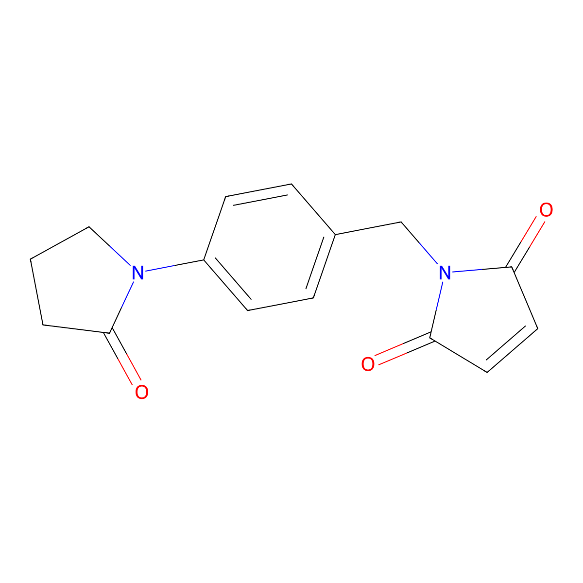 1-[4-(2-Oxopyrrolidin-1-yl)benzyl]-1H-pyrrole-2,5-dione molecular structure, CAS 1706450-41-0
