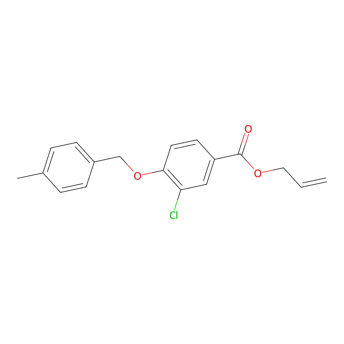 Allyl 3-chloro-4-((4-methylbenzyl)oxy)benzoate molecular structure, CAS 1706450-42-1