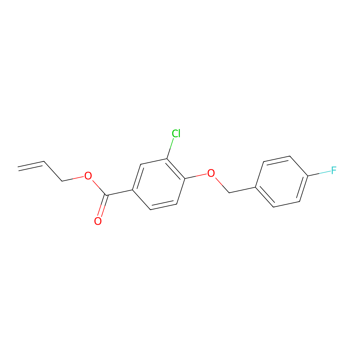 Allyl 3-chloro-4-((4-fluorobenzyl)oxy)benzoate molecular structure, CAS 1706450-45-4