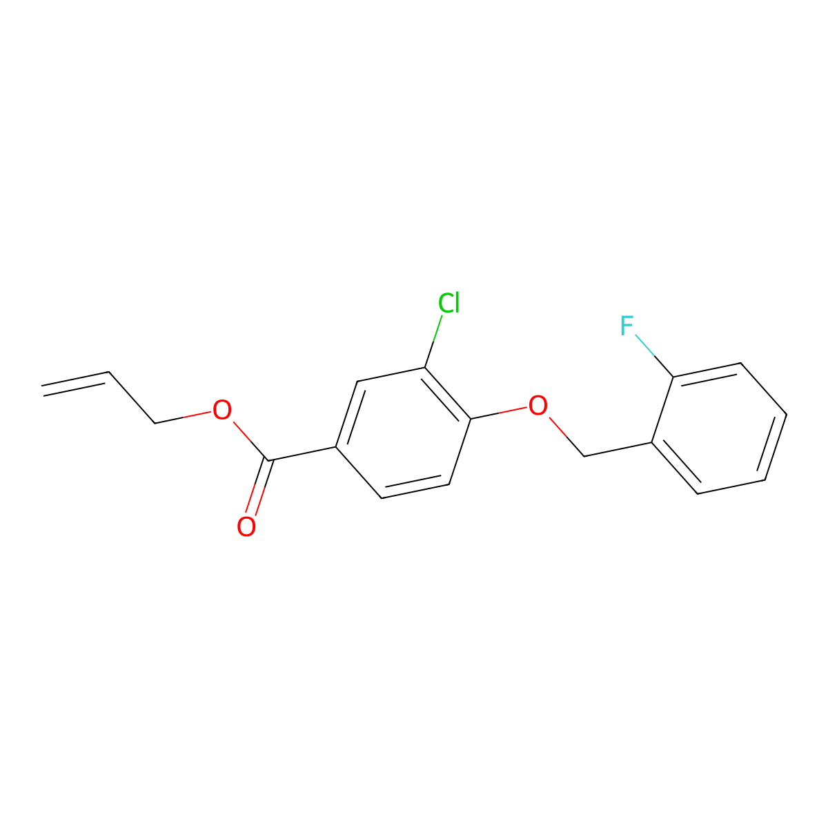 Allyl 3-chloro-4-((2-fluorobenzyl)oxy)benzoate molecular structure, CAS 1706450-53-4