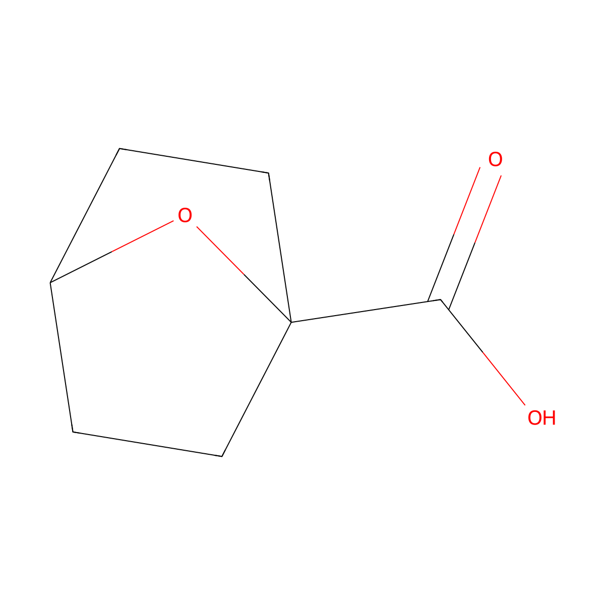 7-Oxabicyclo[2.2.1]heptane-1-carboxylic acid molecular structure, CAS 1706450-79-4