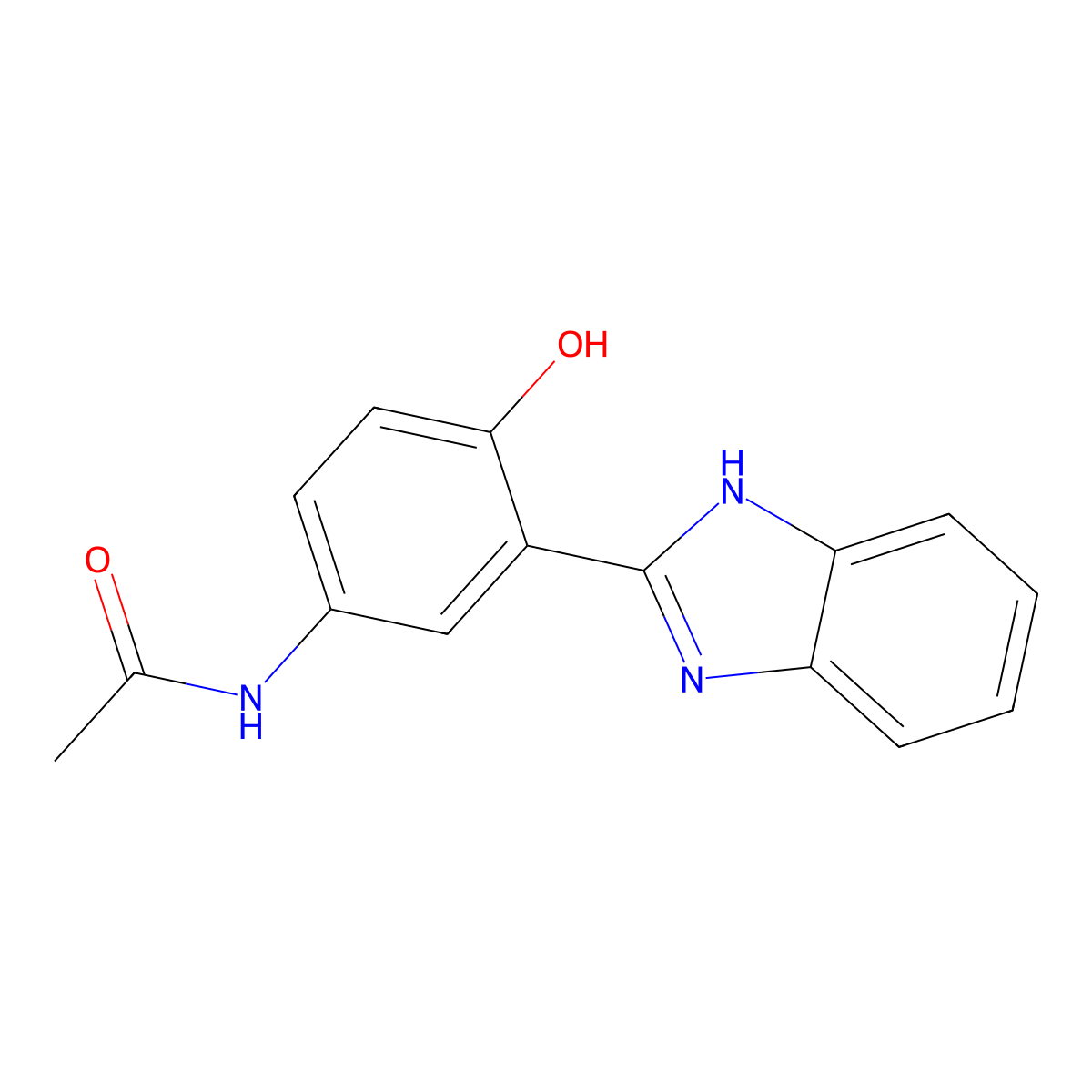 N-(3-(1H-Benzo[d]imidazol-2-yl)-4-hydroxyphenyl)acetamide molecular structure, CAS 1706450-86-3