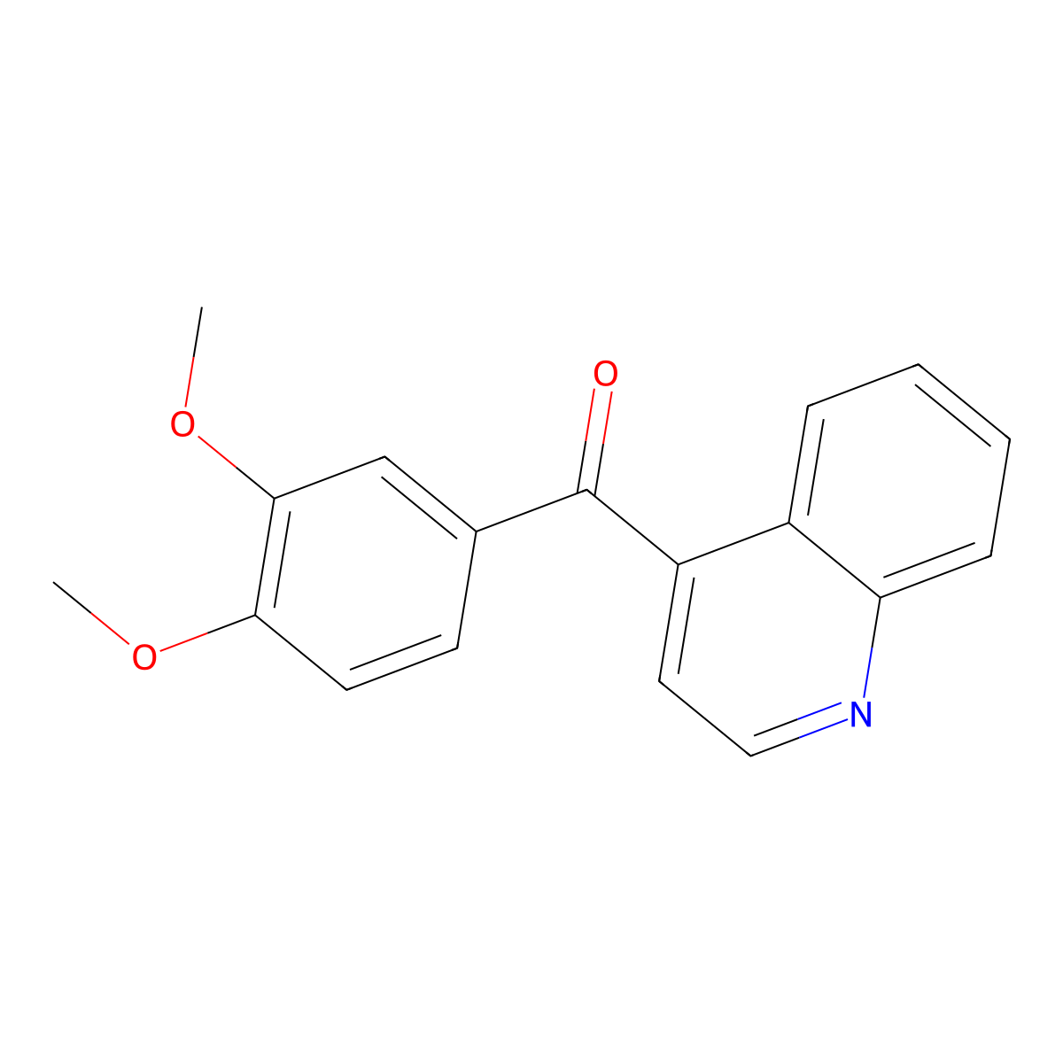 4-(3,4-Dimethoxybenzoyl)quinoline molecular structure, CAS 1706451-31-1