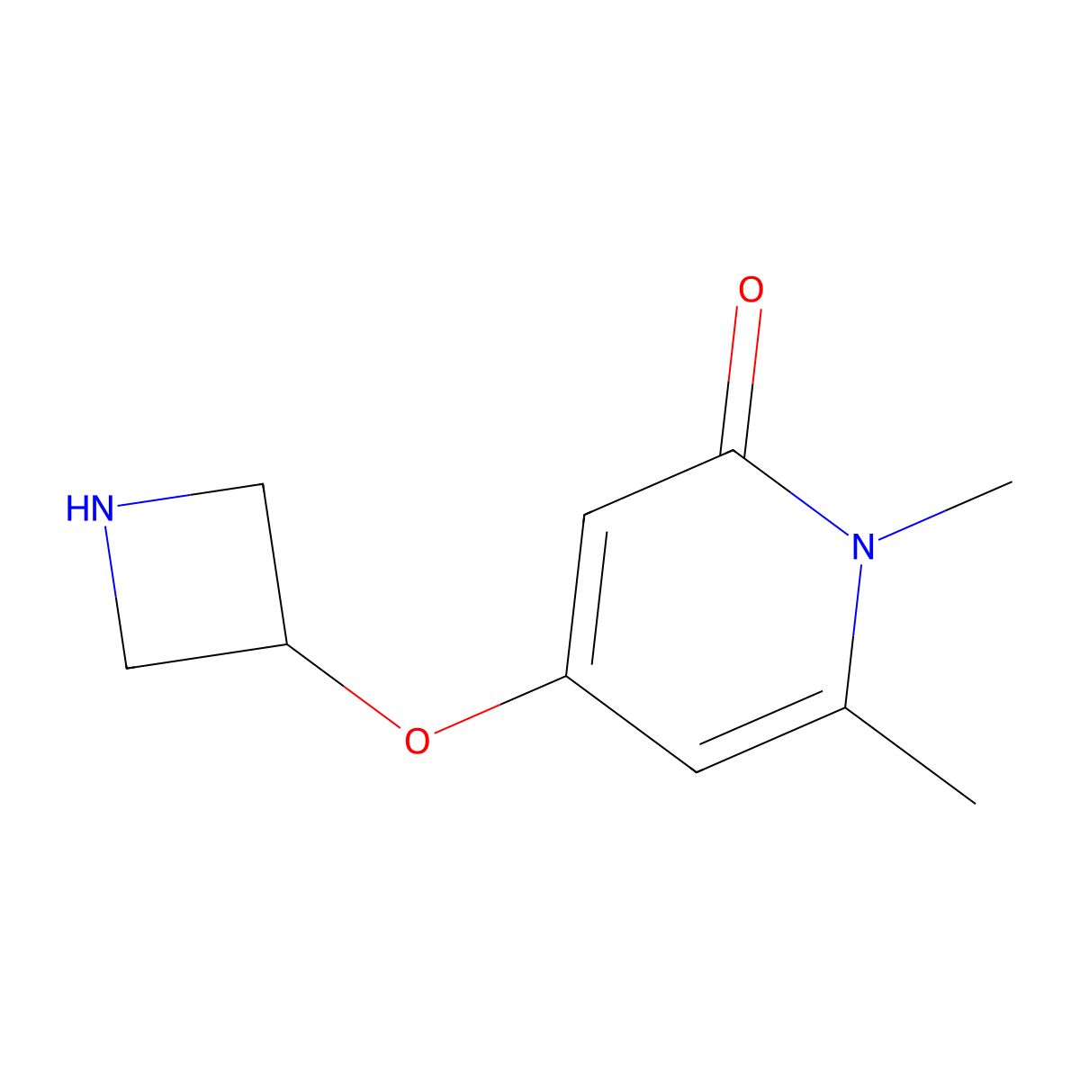 4-(azetidin-3-yloxy)-1,6-dimethylpyridin-2(1H)-one molecular structure, CAS 1706451-56-0