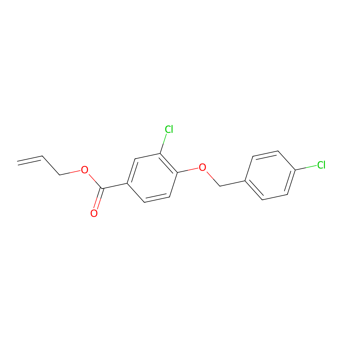 Allyl 3-chloro-4-[(4-chlorobenzyl)oxy]benzoate molecular structure, CAS 1706451-77-5