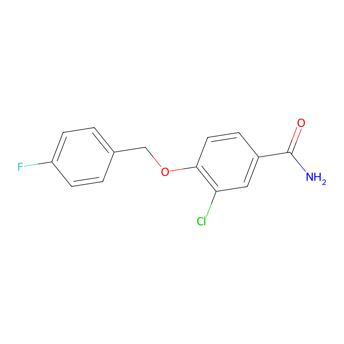 3-Chloro-4-((4-fluorobenzyl)oxy)benzamide molecular structure, CAS 1706451-95-7