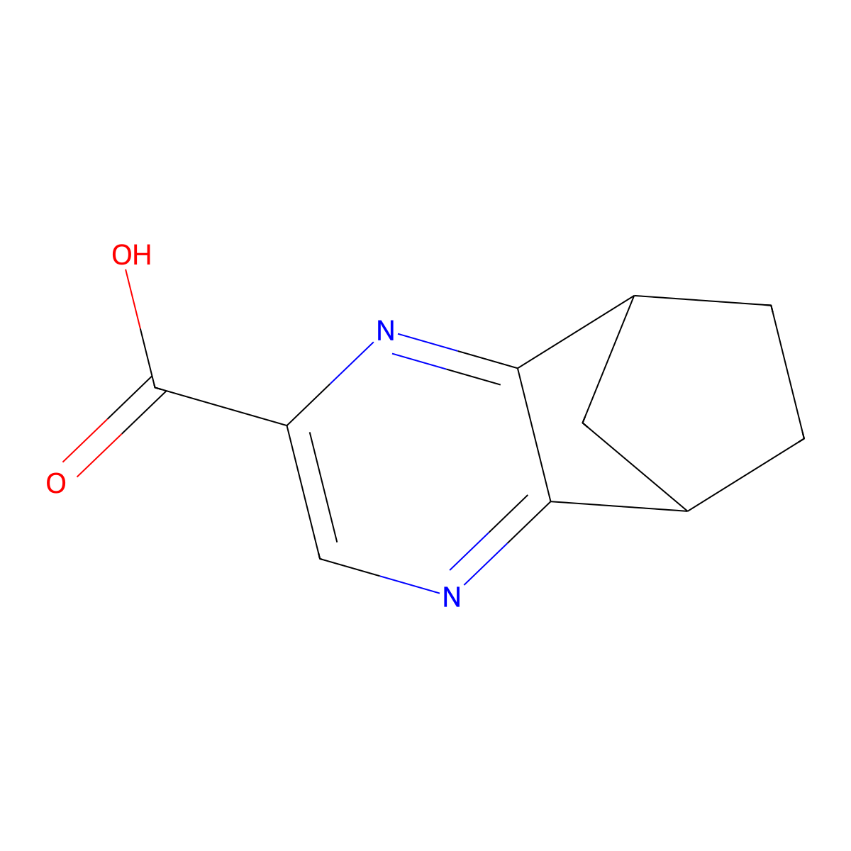 5,6,7,8-Tetrahydro-5,8-methanoquinoxaline-2-carboxylic acid molecular structure, CAS 1706452-01-8