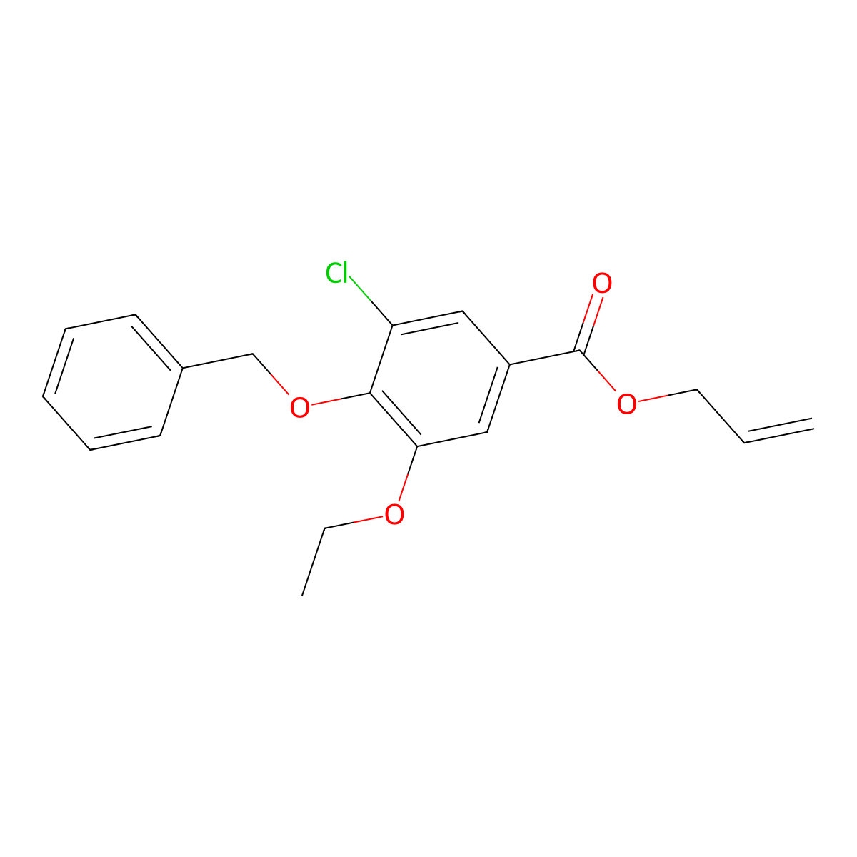 Allyl 4-(benzyloxy)-3-chloro-5-ethoxybenzoate molecular structure, CAS 1706452-19-8