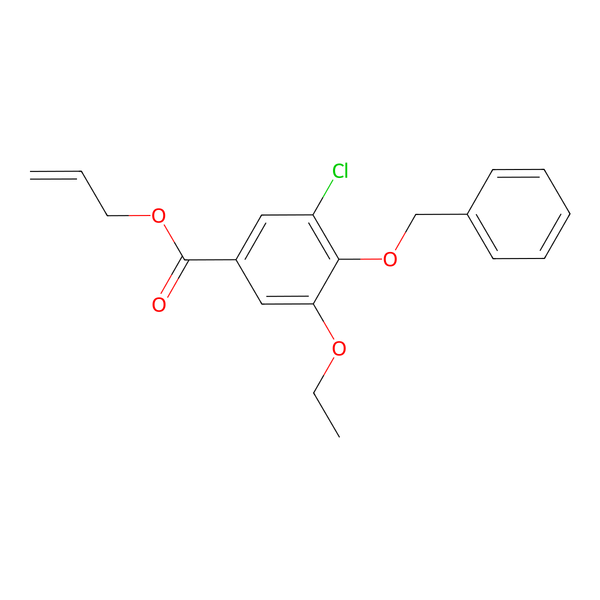 Allyl 4-(benzyloxy)-3-chloro-5-ethoxybenzoate molecular structure, CAS 1706452-19-8