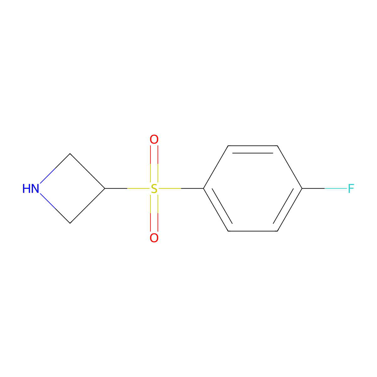 3-(4-Fluorobenzenesulfonyl)azetidine molecular structure, CAS 1706452-77-8