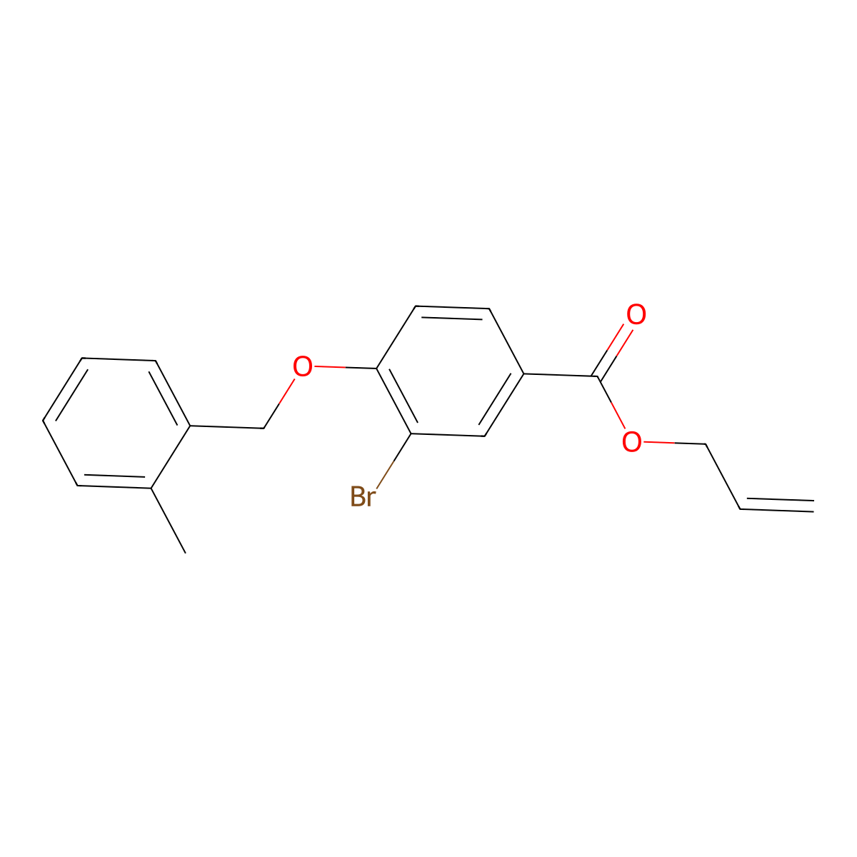 Allyl 3-bromo-4-((2-methylbenzyl)oxy)benzoate molecular structure, CAS 1706452-99-4