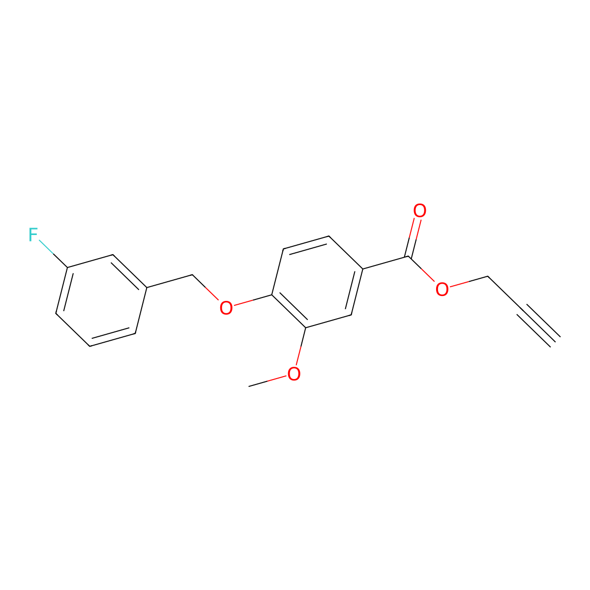 Prop-2-yn-1-yl 4-((3-fluorobenzyl)oxy)-3-methoxybenzoate molecular structure, CAS 1706453-02-2