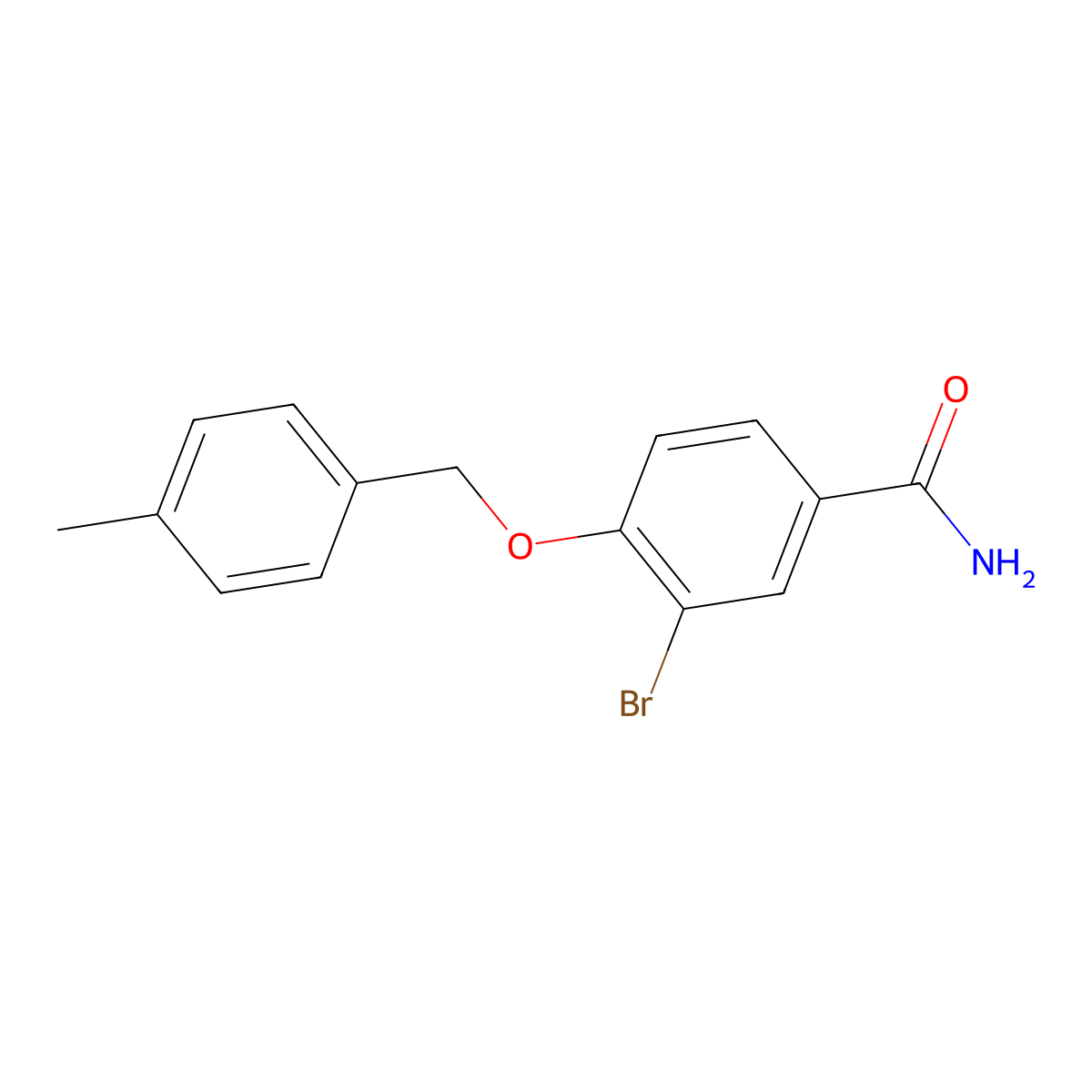 3-Bromo-4-((4-methylbenzyl)oxy)benzamide molecular structure, CAS 1706453-07-7