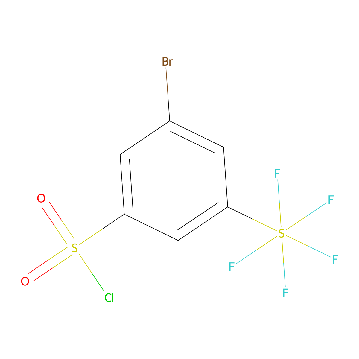 3-Bromo-5-(pentafluorosulfur)benzenesulfonyl chloride molecular structure, CAS 1706453-16-8
