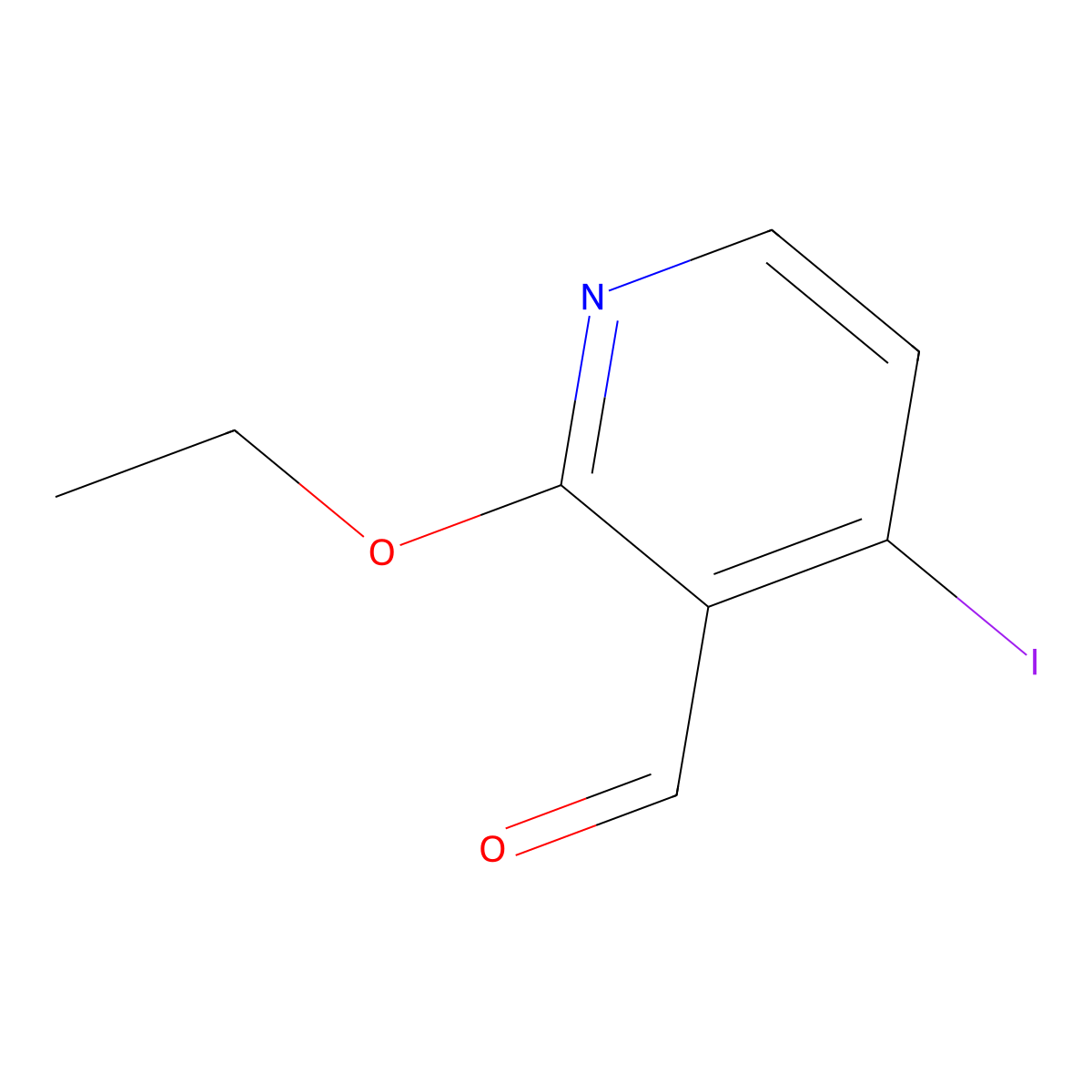 2-Ethoxy-4-iodonicotinaldehyde molecular structure, CAS 1706453-26-0