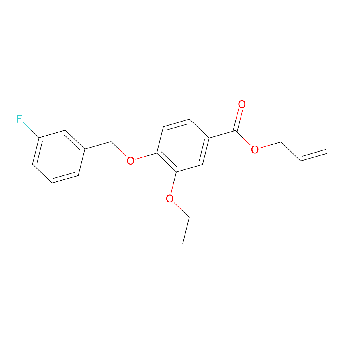 Allyl 3-ethoxy-4-[(3-fluorobenzyl)oxy]benzoate molecular structure, CAS 1706453-51-1