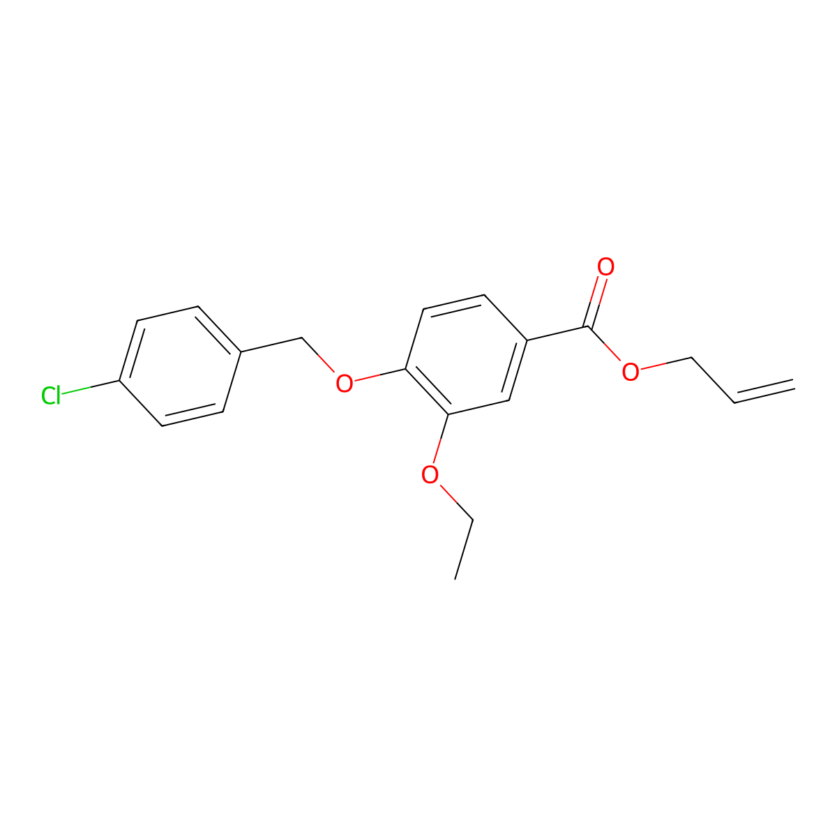 Allyl 4-((4-chlorobenzyl)oxy)-3-ethoxybenzoate molecular structure, CAS 1706453-55-5