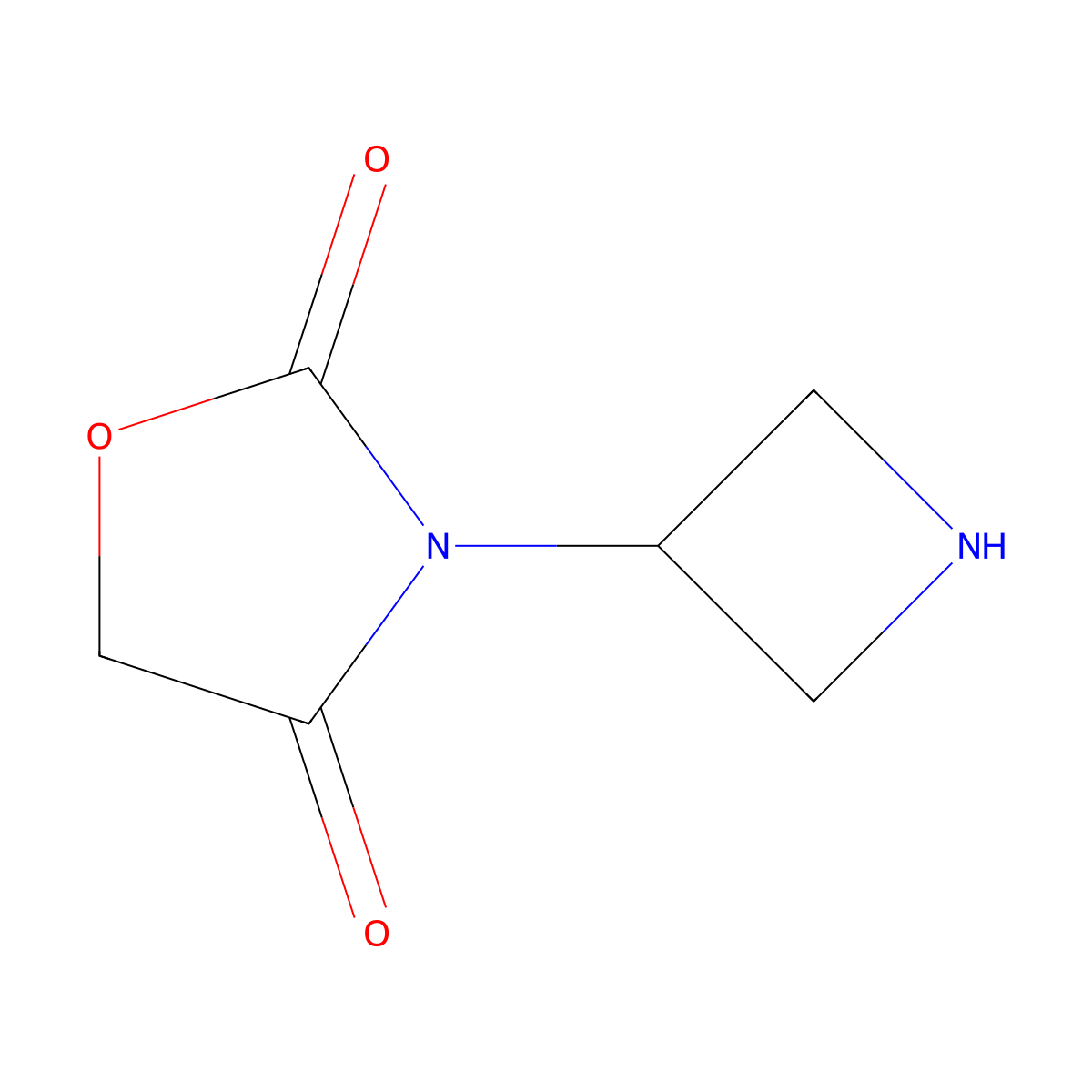 3-(Azetidin-3-yl)-1,3-oxazolidine-2,4-dione molecular structure, CAS 1706453-72-6