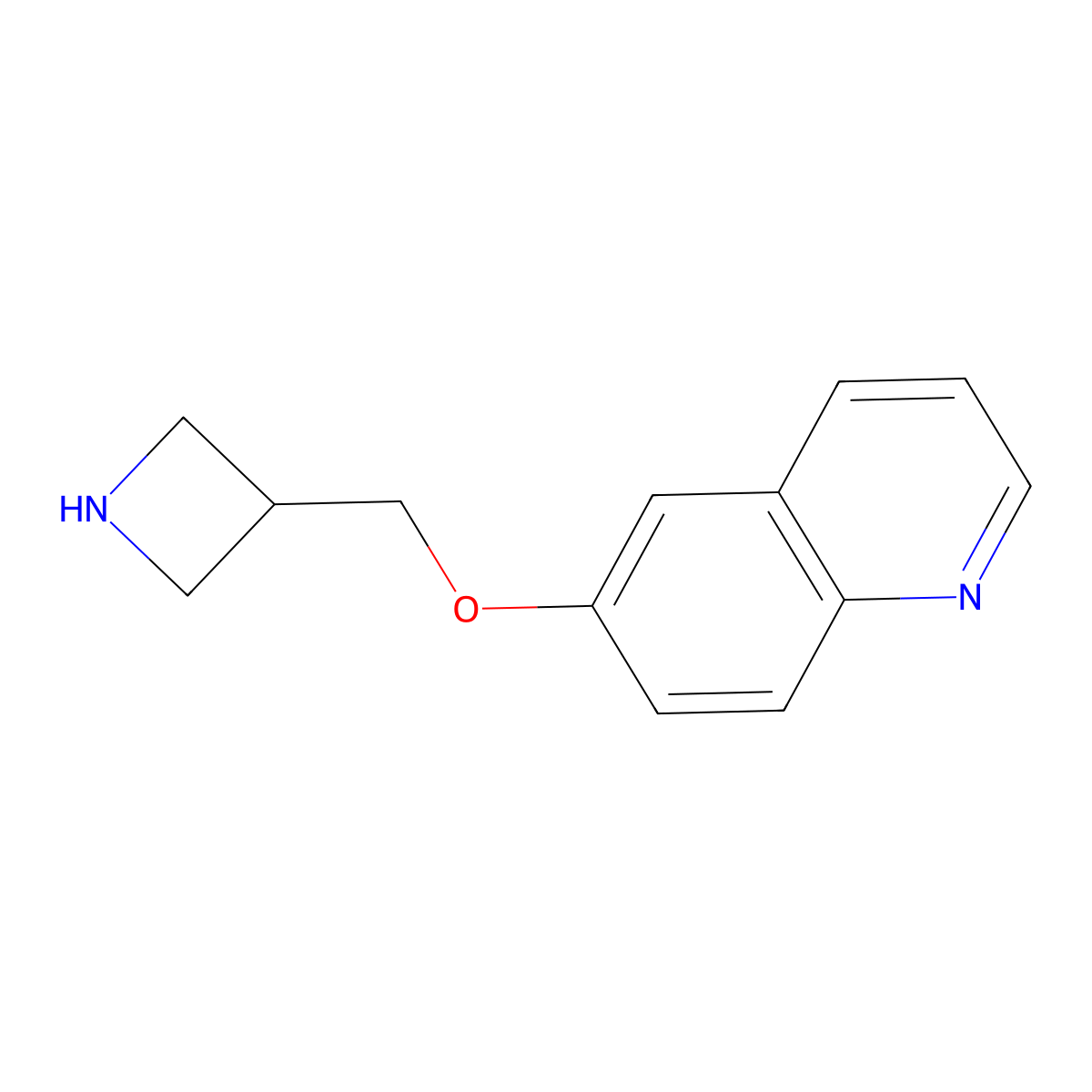 6-[(Azetidin-3-yl)methoxy]quinoline molecular structure, CAS 1706453-82-8
