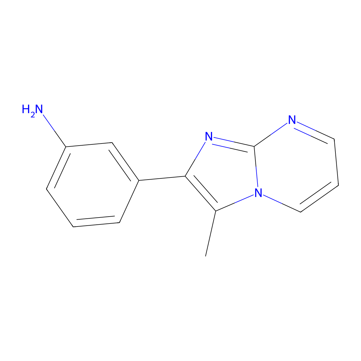 3-(3-Methylimidazo[1,2-a]pyrimidin-2-yl)aniline molecular structure, CAS 1706454-33-2