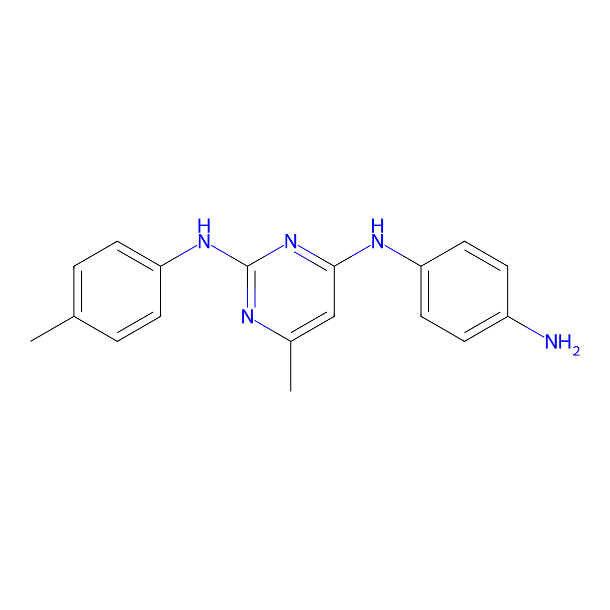 N4-(4-aminophenyl)-6-methyl-N2-(p-tolyl)pyrimidine-2,4-diamine molecular structure, CAS 1706454-65-0