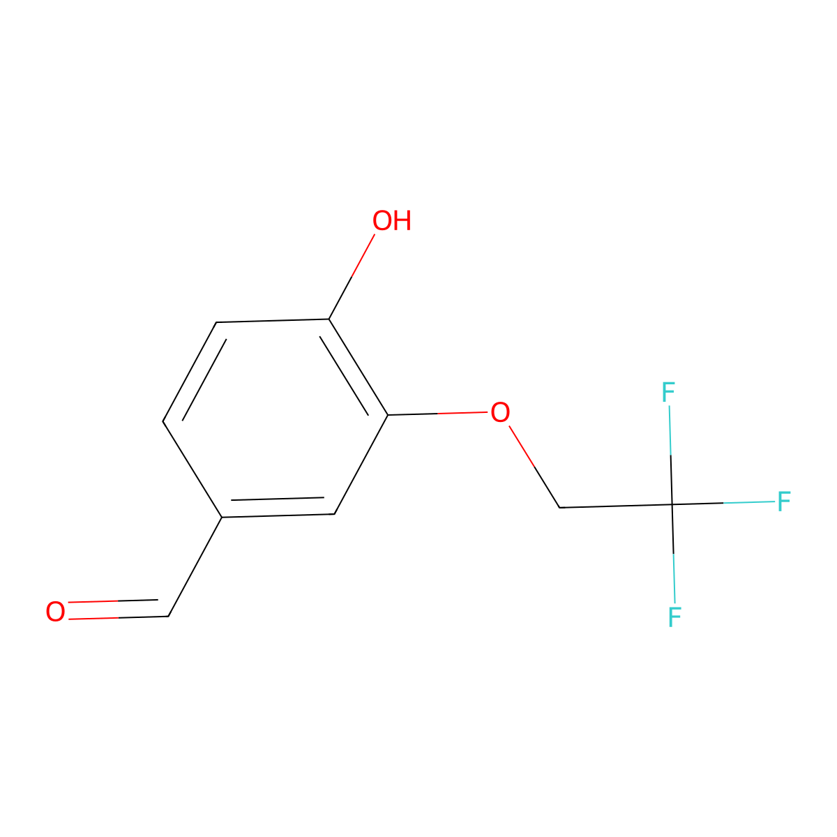 4-Hydroxy-3-(2,2,2-trifluoroethoxy)benzaldehyde molecular structure, CAS 1706454-93-4