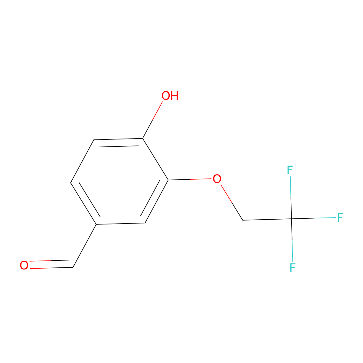 4-Hydroxy-3-(2,2,2-trifluoroethoxy)benzaldehyde molecular structure, CAS 1706454-93-4