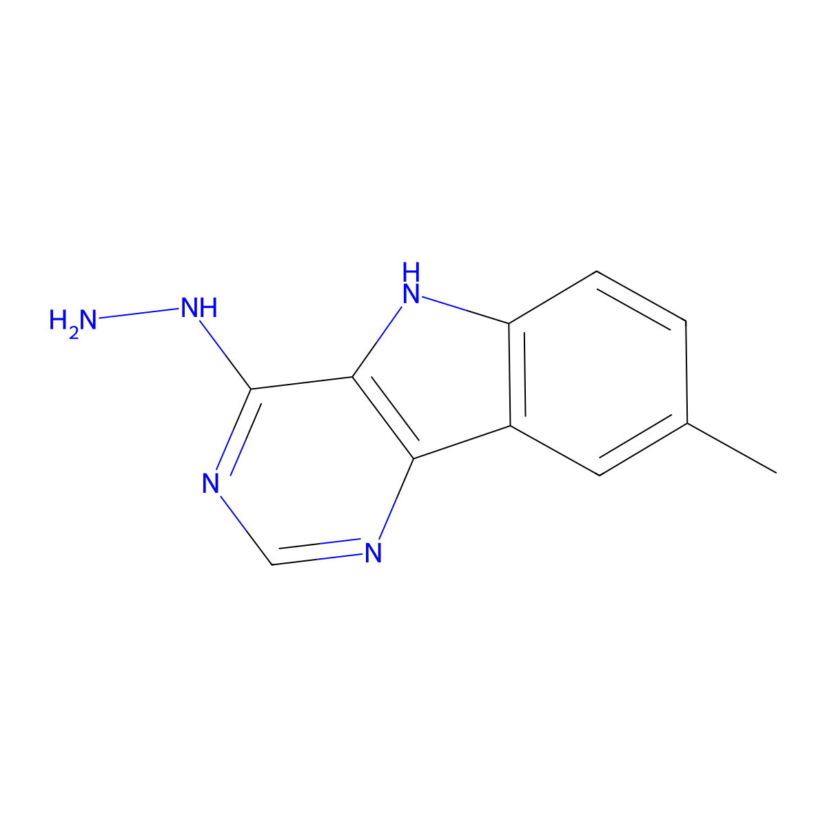 4-Hydrazino-8-methyl-5H-pyrimido[5,4-b]indole molecular structure, CAS 1706455-05-1