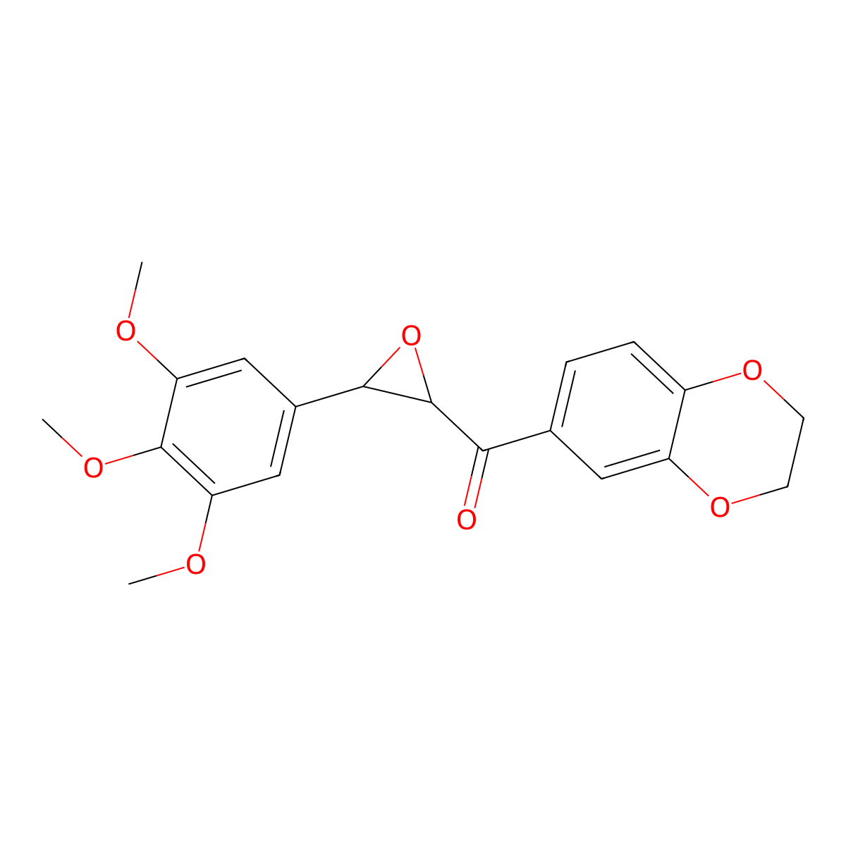 2,3-Dihydro-1,4-benzodioxin-6-yl[3-(3,4,5-trimethoxyphenyl)oxiran-2-yl]methanone molecular structure, CAS 1706455-15-3