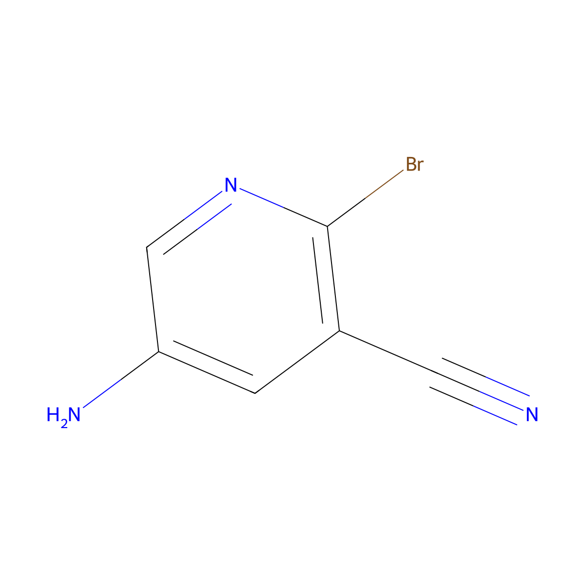 5-Amino-2-bromonicotinonitrile molecular structure, CAS 1706455-42-6