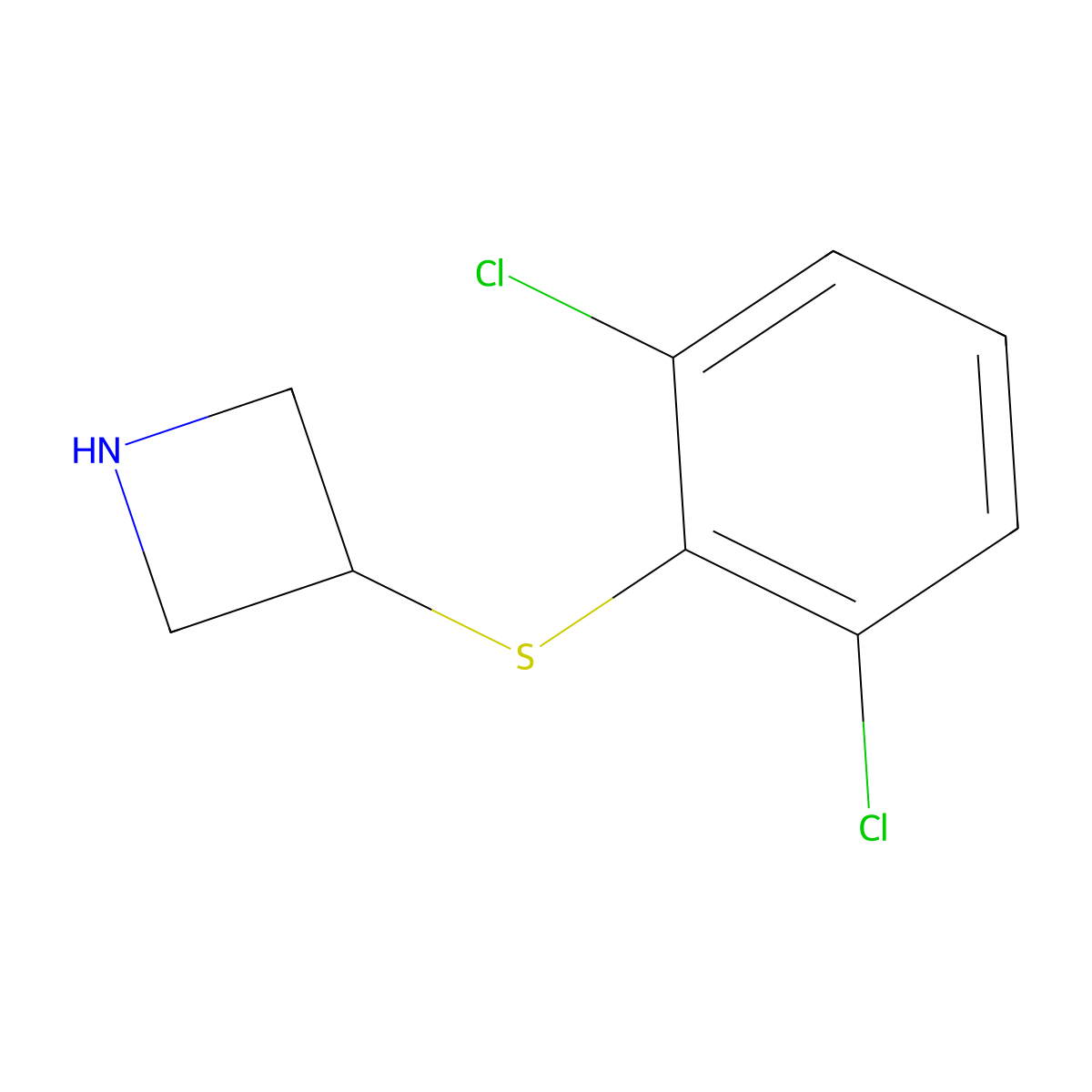 3-[(2,6-Dichlorophenyl)sulfanyl]azetidine molecular structure, CAS 1706455-50-6