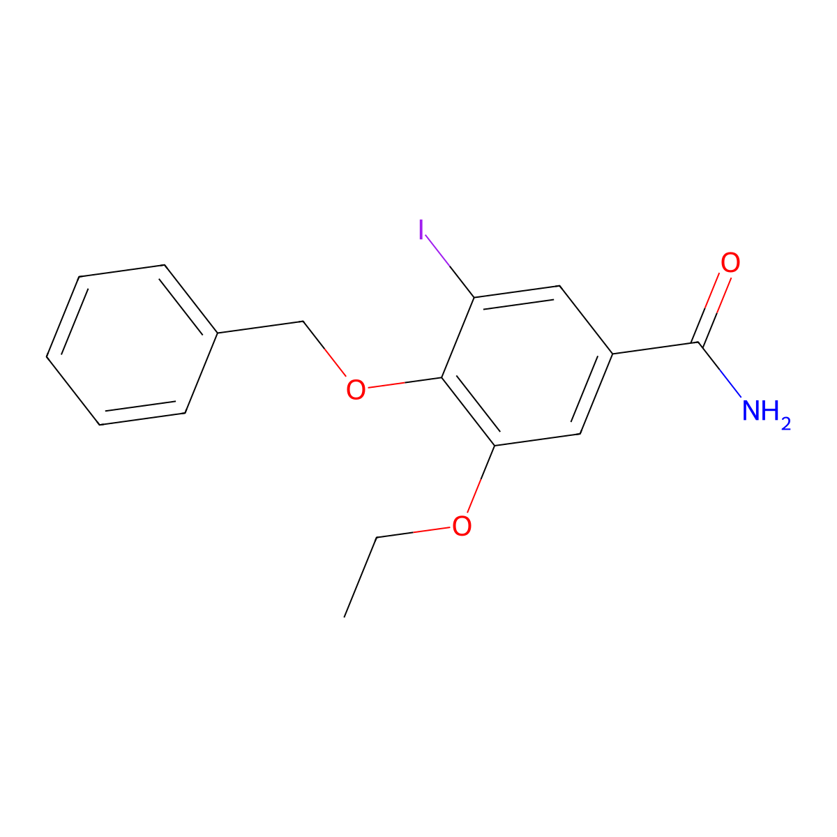 4-(Benzyloxy)-3-ethoxy-5-iodobenzamide molecular structure, CAS 1706455-52-8