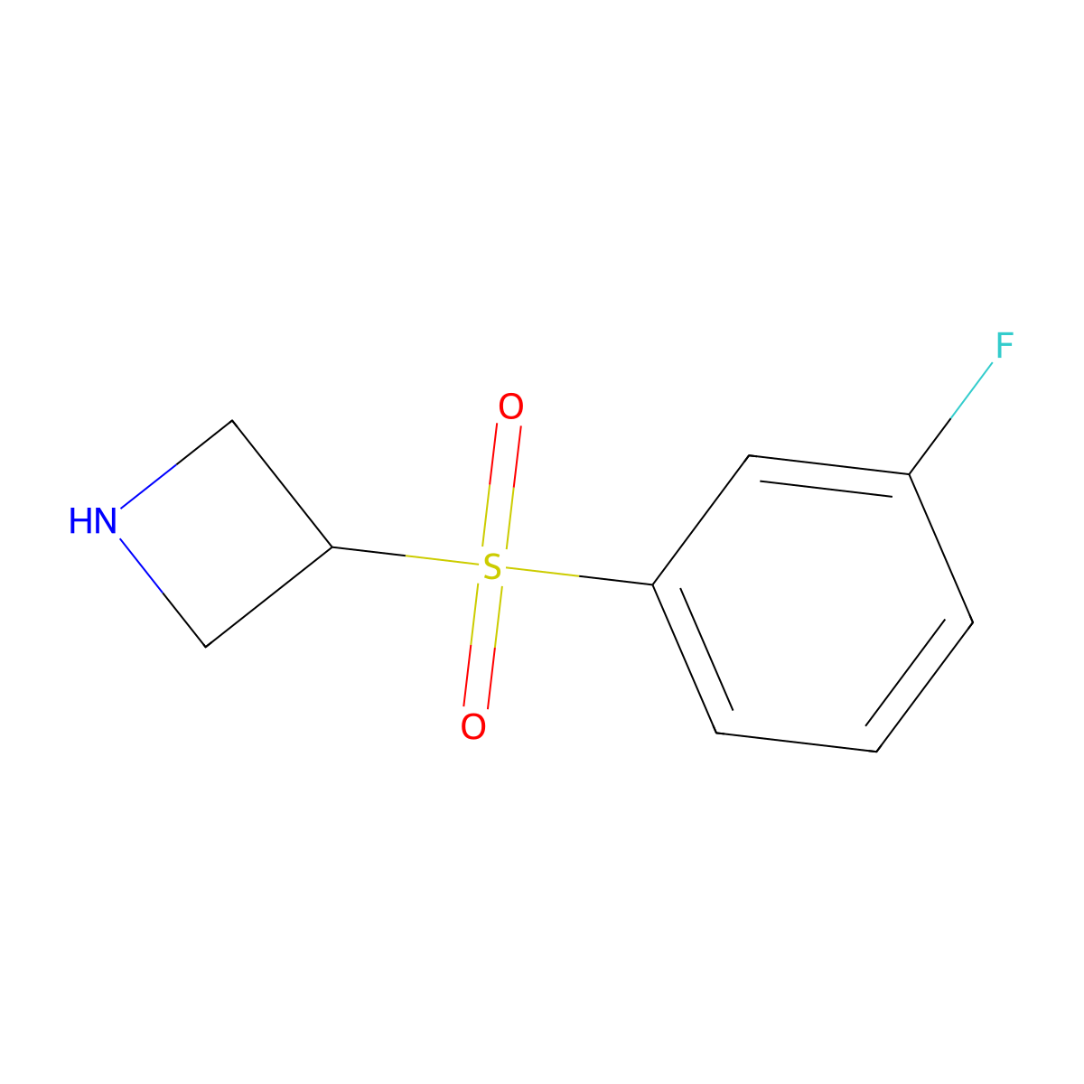 3-(3-Fluorobenzenesulfonyl)azetidine molecular structure, CAS 1706455-71-1