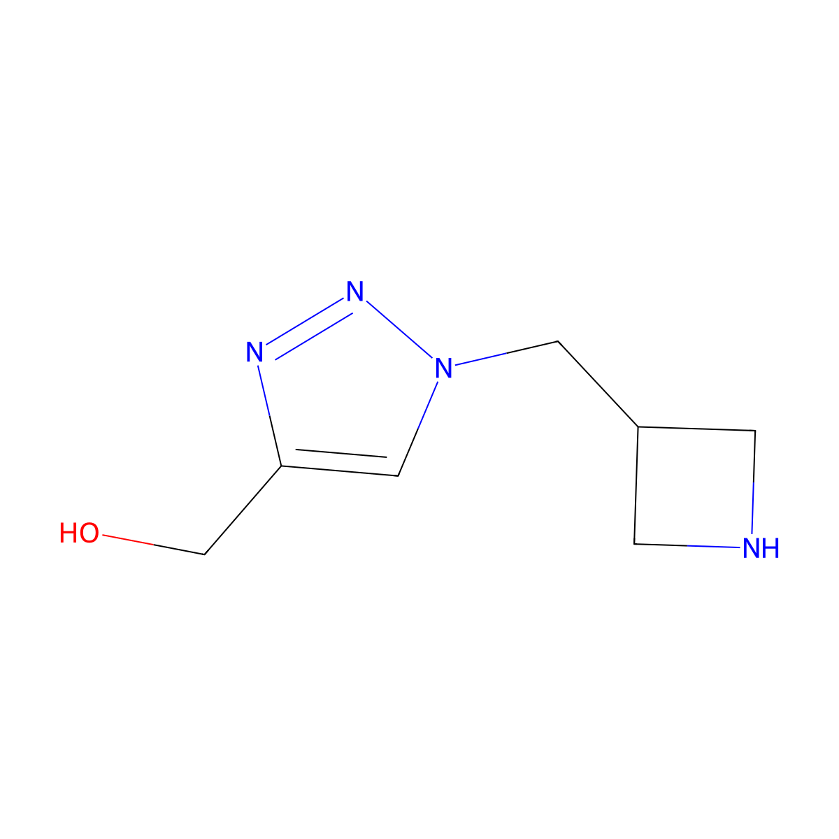 {1-[(azetidin-3-yl)methyl]-1H-1,2,3-triazol-4-yl}methanol molecular structure, CAS 1706455-75-5